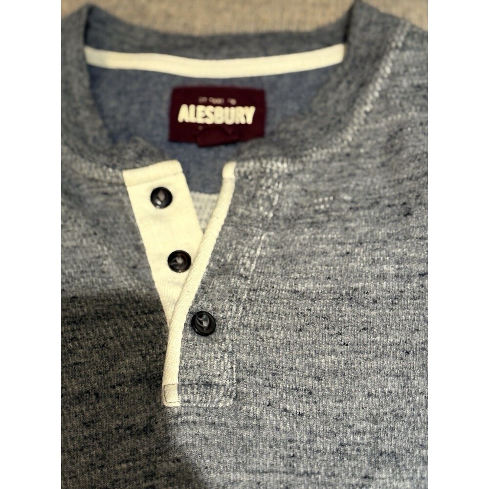Alesbury Men's Heritage Style Henley Thermal Shirt Sz XL Gray 1/4 Zip Elevarted - Picture 3 of 12